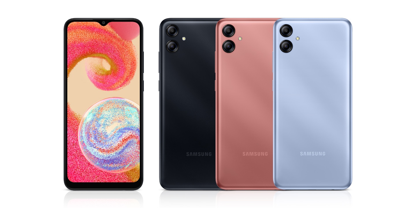 Samsung Galaxy A04 - Black, Copper, Light Blue